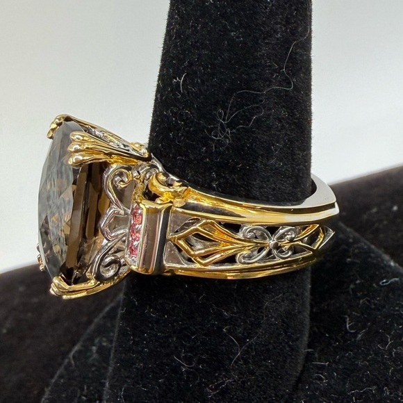 Gems En Vogue 925 Smoky Quartz Ring Sz 7.75 - Picture 3 of 6